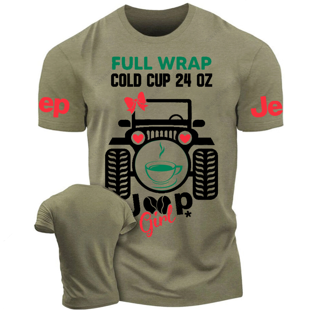 Full Wrap Cold Cup Girl  Jp T-Shirt 