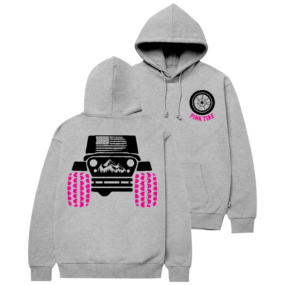 Pink Tire Offroad Adventure Jp Casual Hoodie