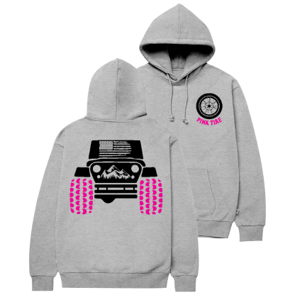 Pink Tire Offroad Adventure Jp Casual Hoodie