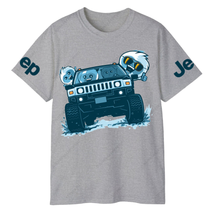 Cartoon Funny Driving A Car Jp T-Shirt 