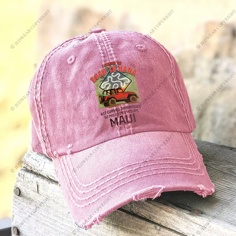 I Survived The Road To Hana Curves Jp Baseball Cap
