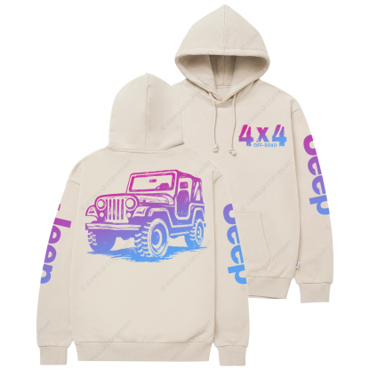 Off-Road 4x4 Wheeling Gradient Jp Casual Hoodie