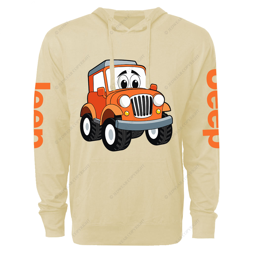 Cartoon Funny Cute Orange Car Jp  Lightweight Hoodie