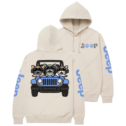 Blue Cars Frenchies Jp Casual Hoodie