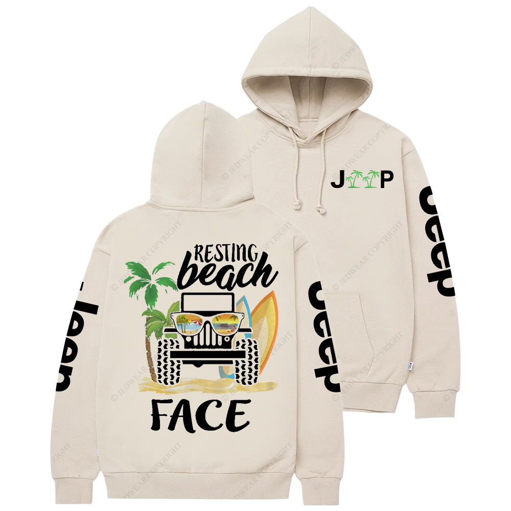 Resting Beach Face Surf Jp Casual Hoodie