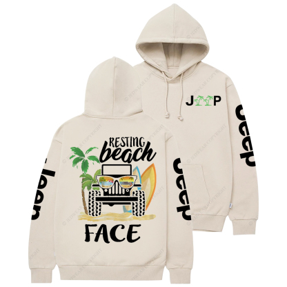 Resting Beach Face Surf Jp Casual Hoodie