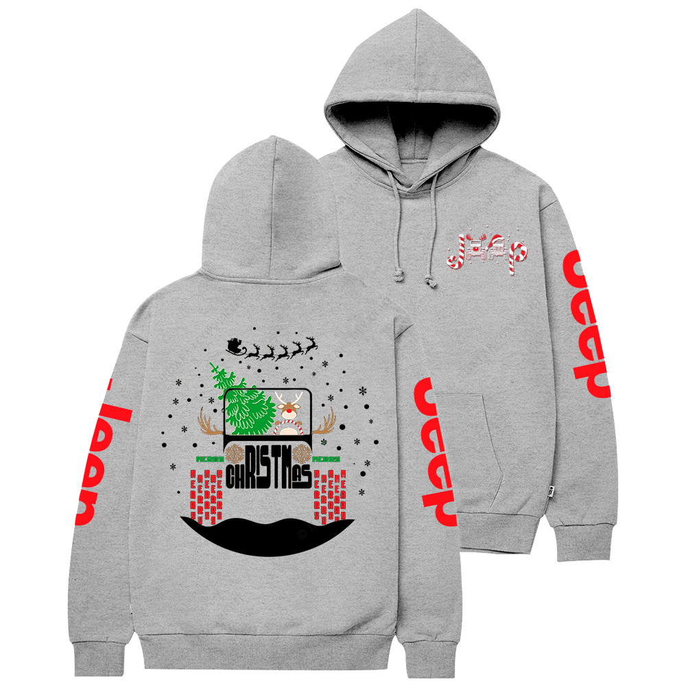 Reindeer Off Road Car Christmas Jp Casual Hoodie