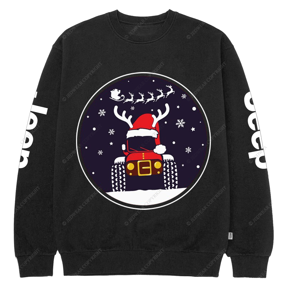 Christmas Offroad Car Jp Crew Neck Sweatshirt