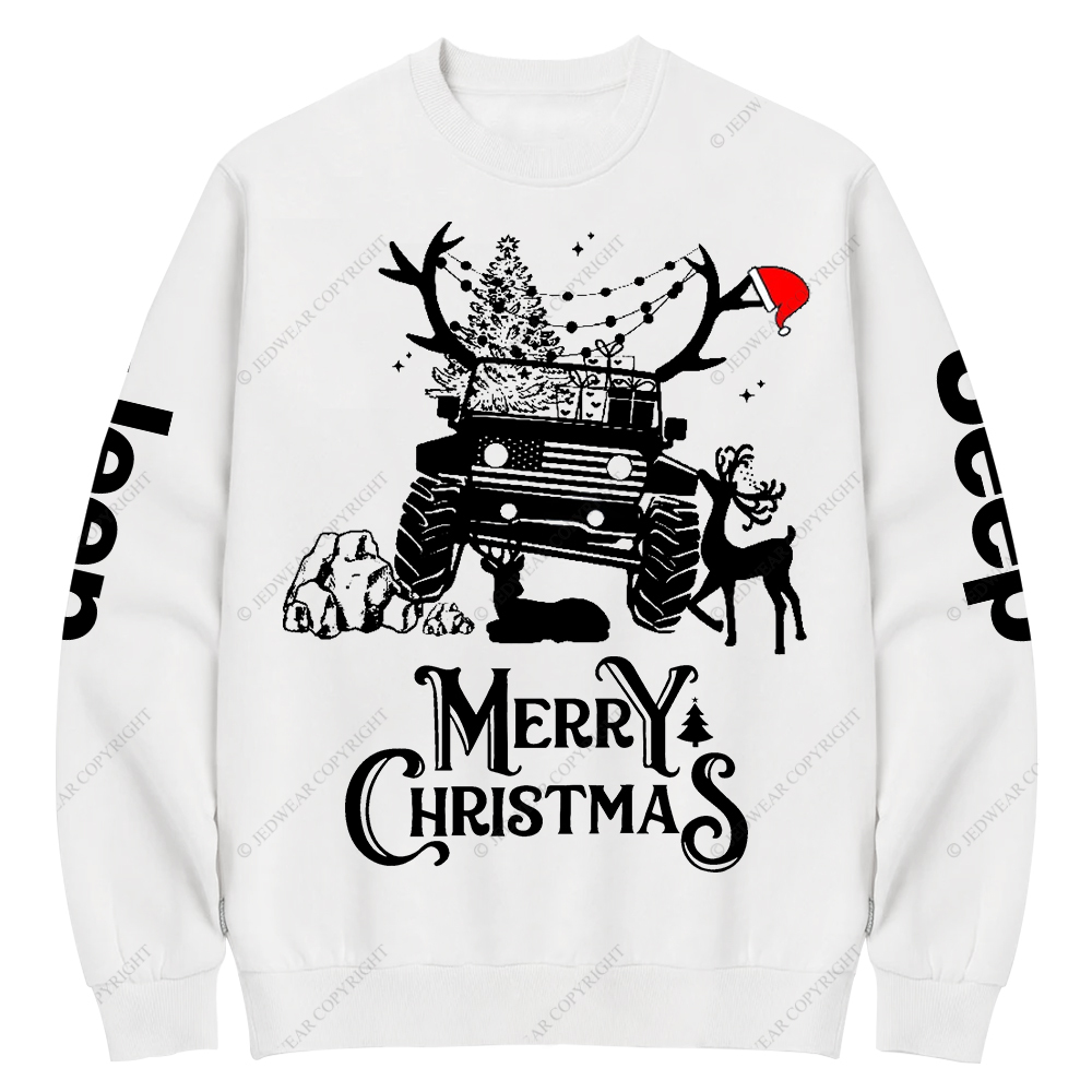 Christmas American Off Road 4x4 Car Jp Crew Neck Sweatshirt