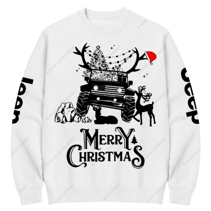 Christmas American Off Road 4x4 Car Jp Crew Neck Sweatshirt