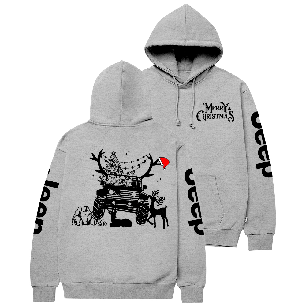 Christmas American Off Road 4x4 Car Jp Casual Hoodie