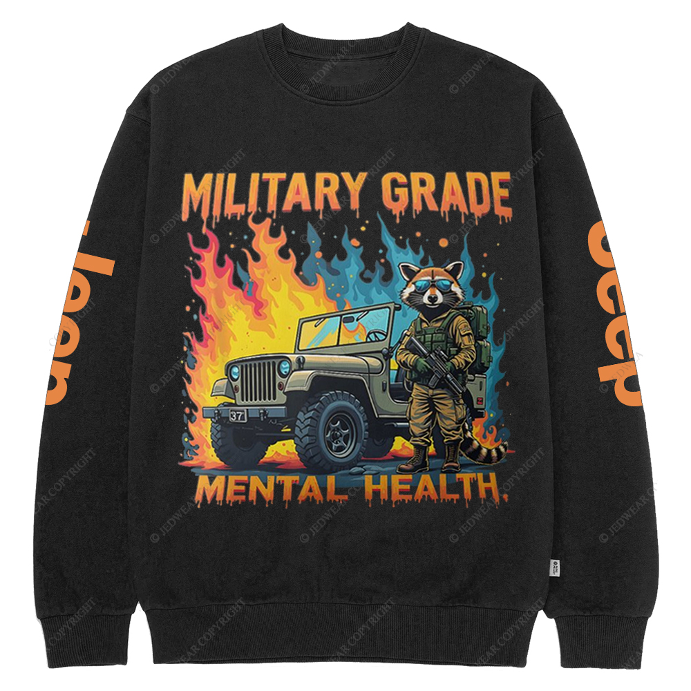 Military Grade Mental Health Jp Crew Neck Sweatshirt