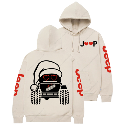 Christmas Off-Road 4x4 Santa Claus Jp Casual Hoodie