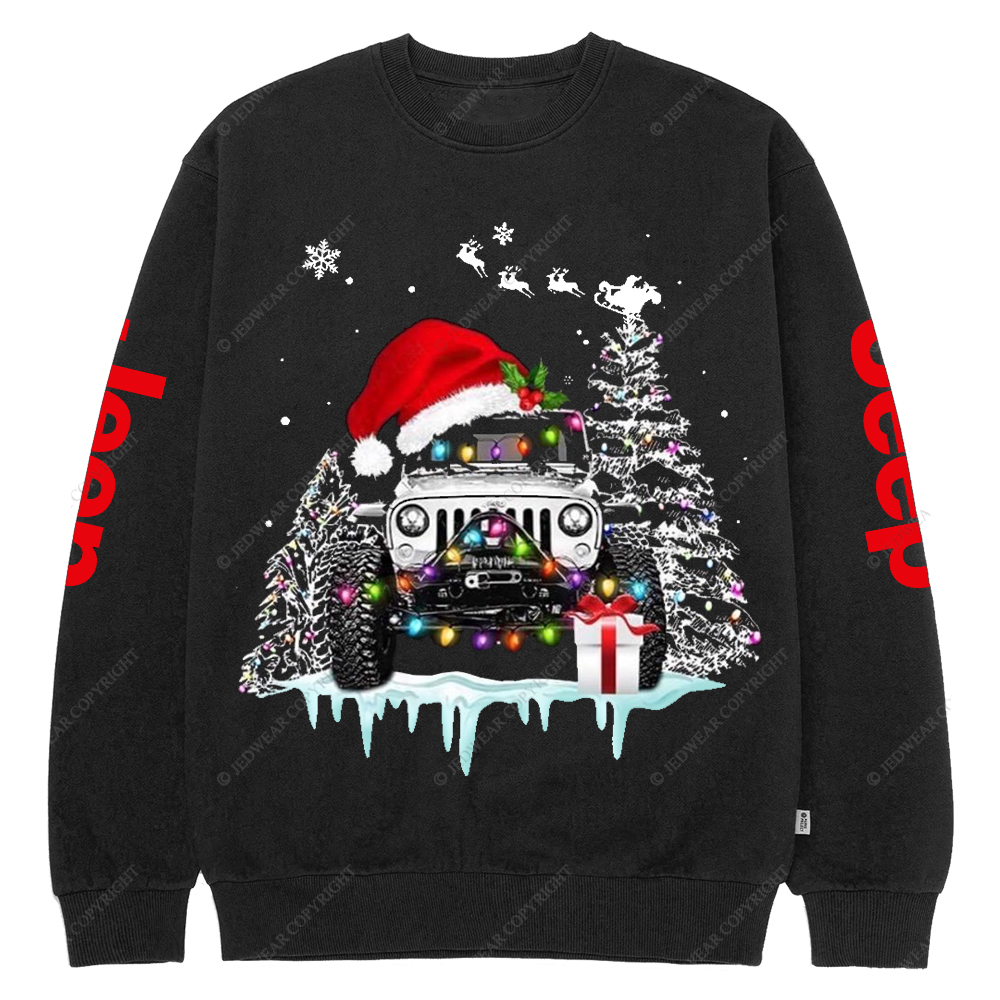 Merry Christmas Tree Santa Claus Jp Crew Neck Sweatshirt