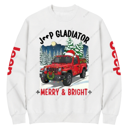 Merry Christmas Bright Gladiator Jp Crew Neck Sweatshirt