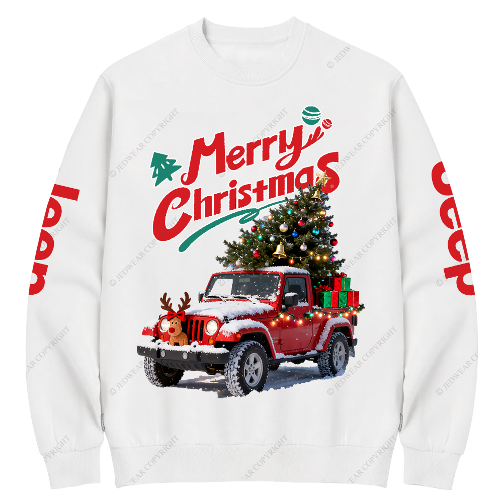 Merry Christmas Elk Gladiator Jp Crew Neck Sweatshirt
