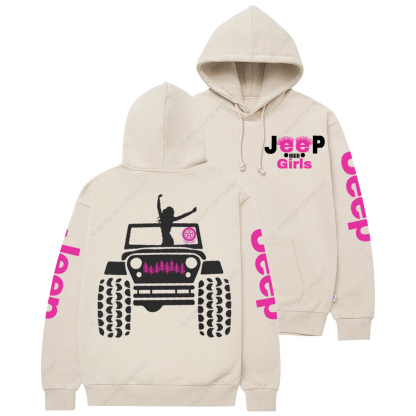 Pink Tire Girl Power Offroad Jp Casual Hoodie