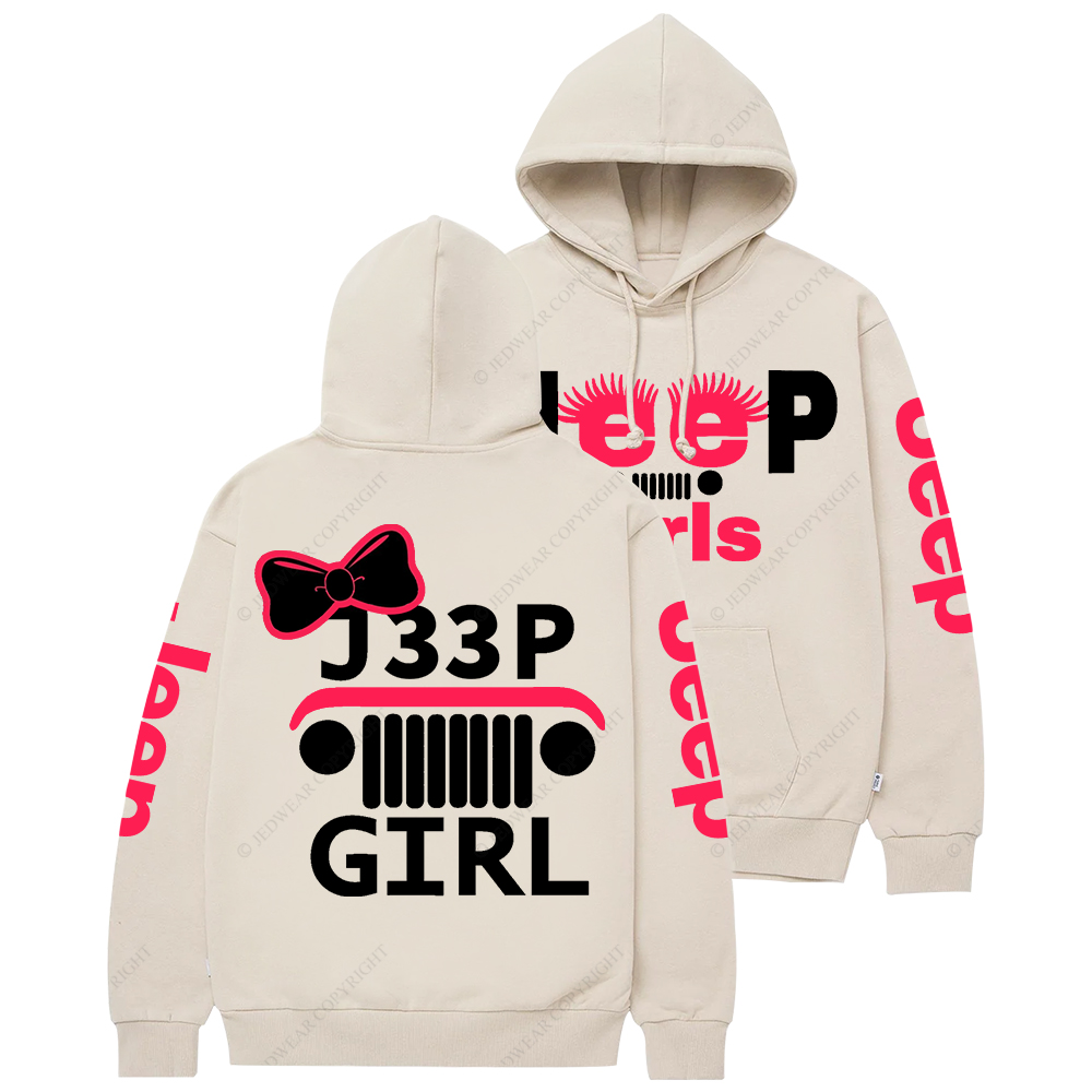 Pink Jp Girl Casual Hoodie