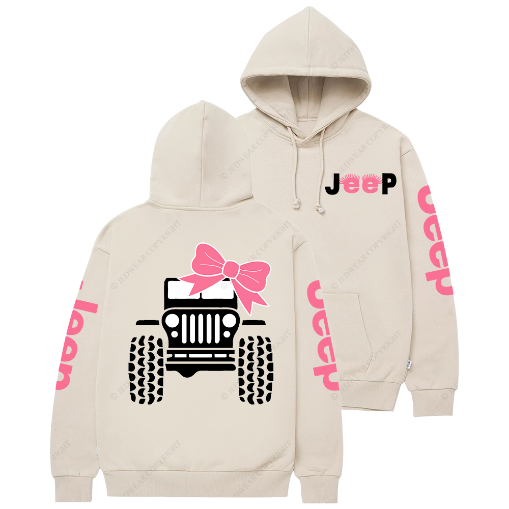 Pink Bow Girl Jp Casual Hoodie