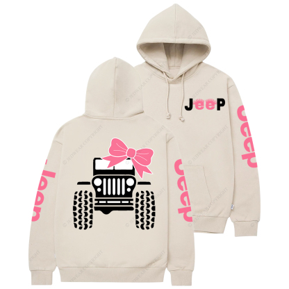 Pink Bow Girl Jp Casual Hoodie