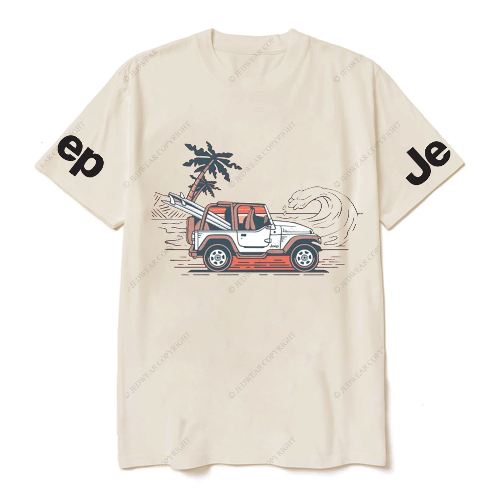 Waves And Cars And Coconut Trees T-Shirt