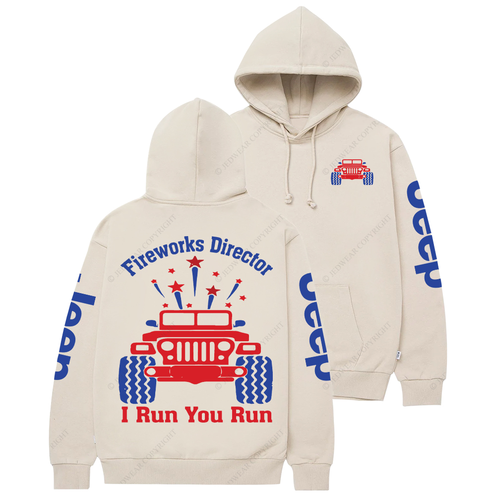 Fireworks Director I Run You Run Jp Casual Hoodie