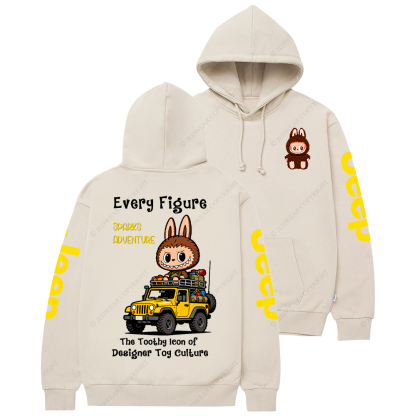 The Toothy Icon Of  Designer Toy Culture Labubu Jp Casual Hoodie
