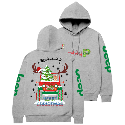 Merry Christmas Sleigh Elk Jp Casual Hoodie