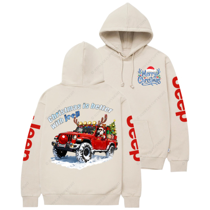 Christmas Is Better With Car Jp Casual Hoodie