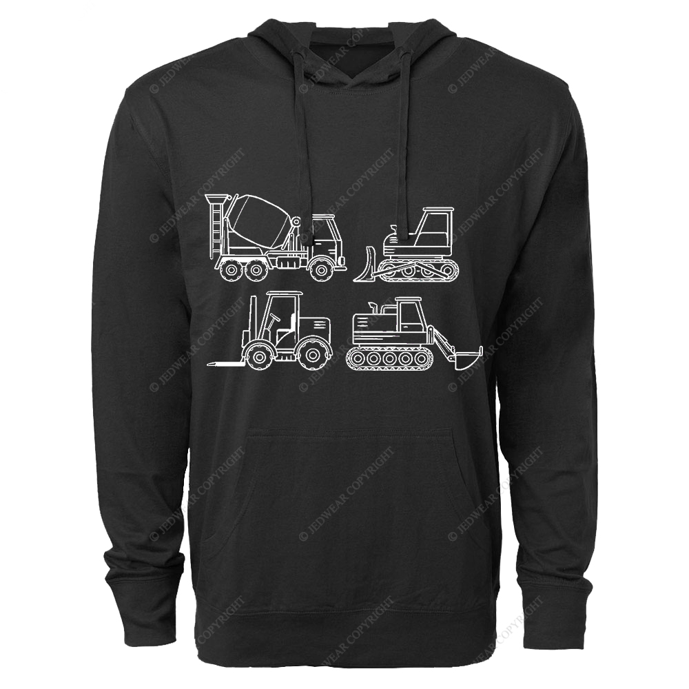 4 Construction Trucks FJ Oversized Lightweight Hoodie   
