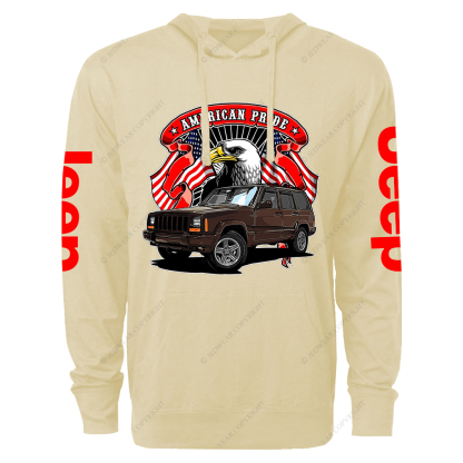 American Pride Eagle Jp Oversized Lightweight Hoodie   