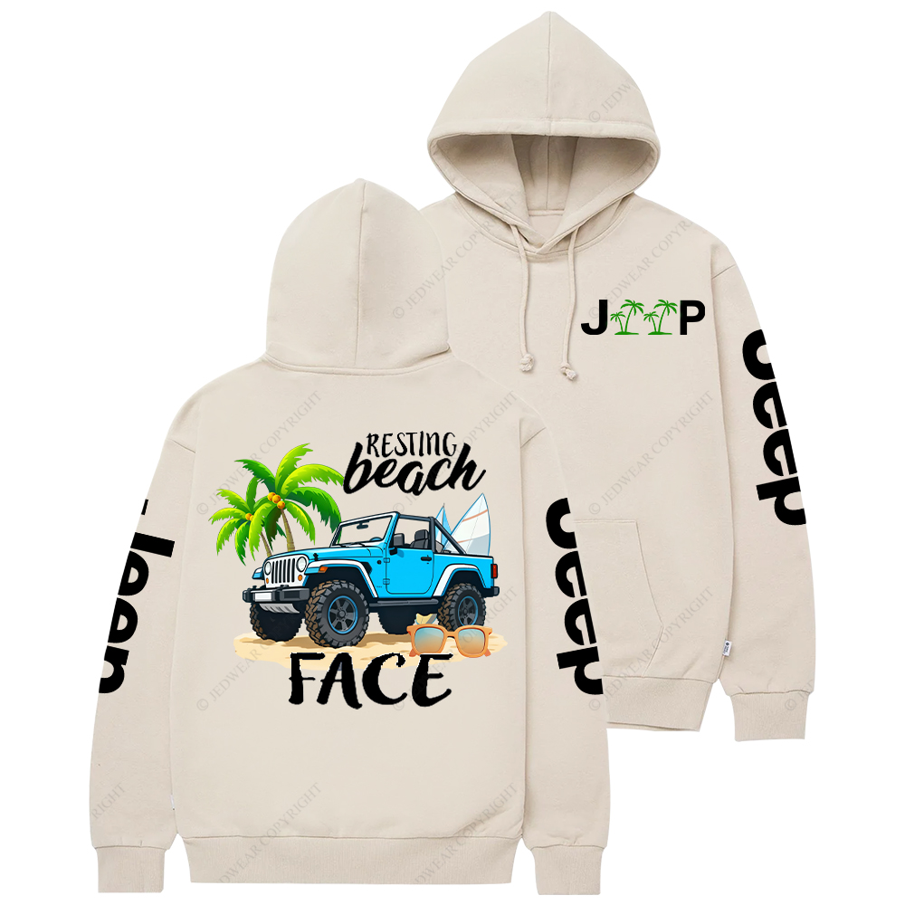 Resting Beach Face Jp Casual Hoodie