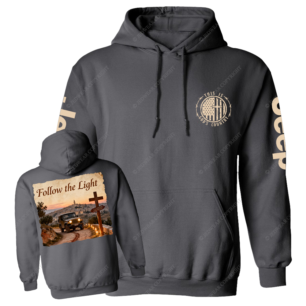 Follow The Light Jesus Jp Casual Hoodie