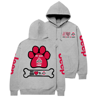 Ohio State Buckeyes Paw Print Jp Casual Hoodie