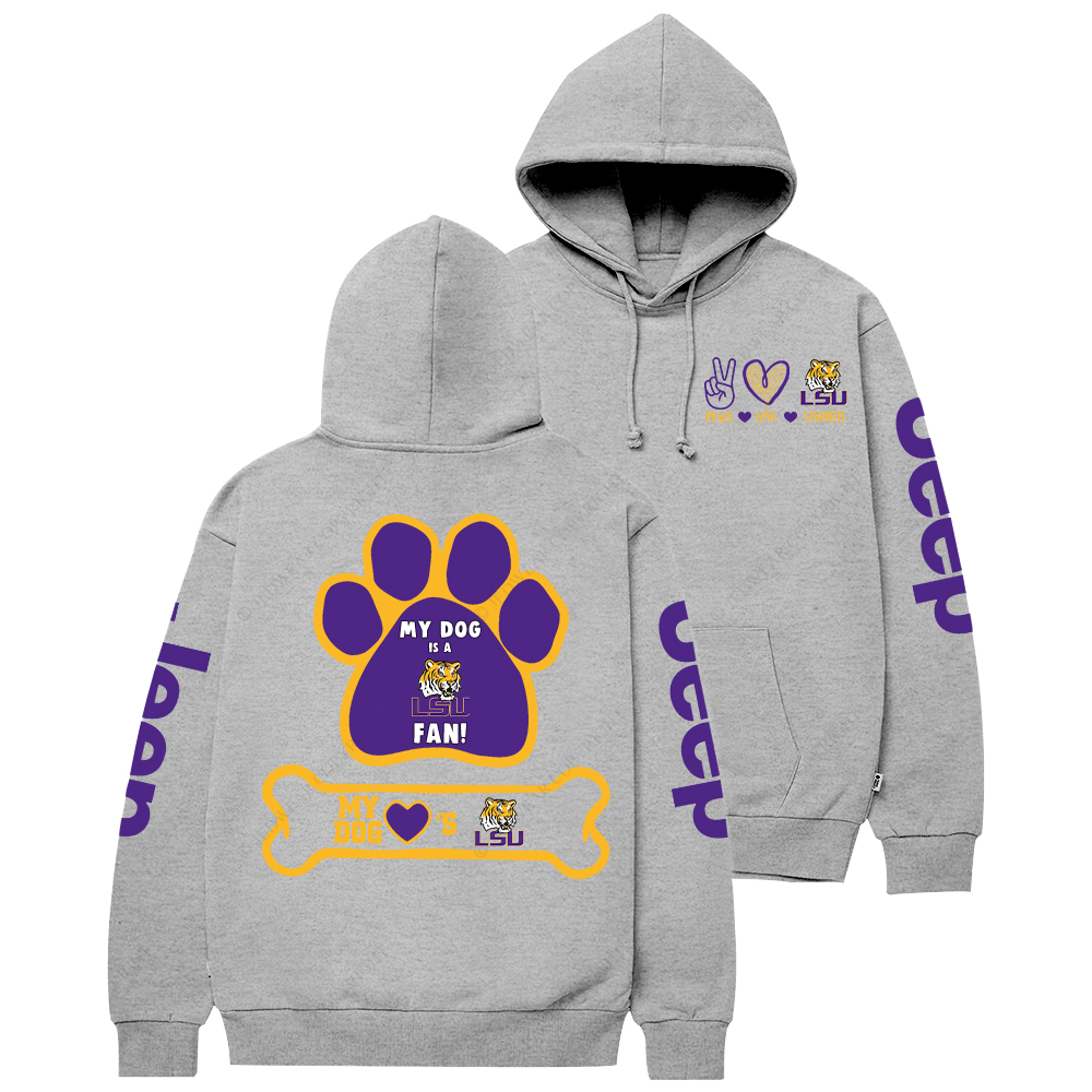 LSU Tigers Paw Print Jp Casual Hoodie