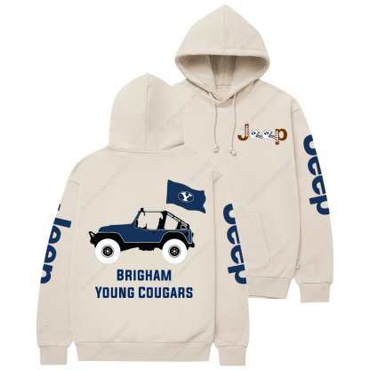Brigham Young Cougars Football Jp Casual Hoodie