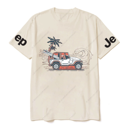 Waves And Cars And Coconut Trees T-Shirt