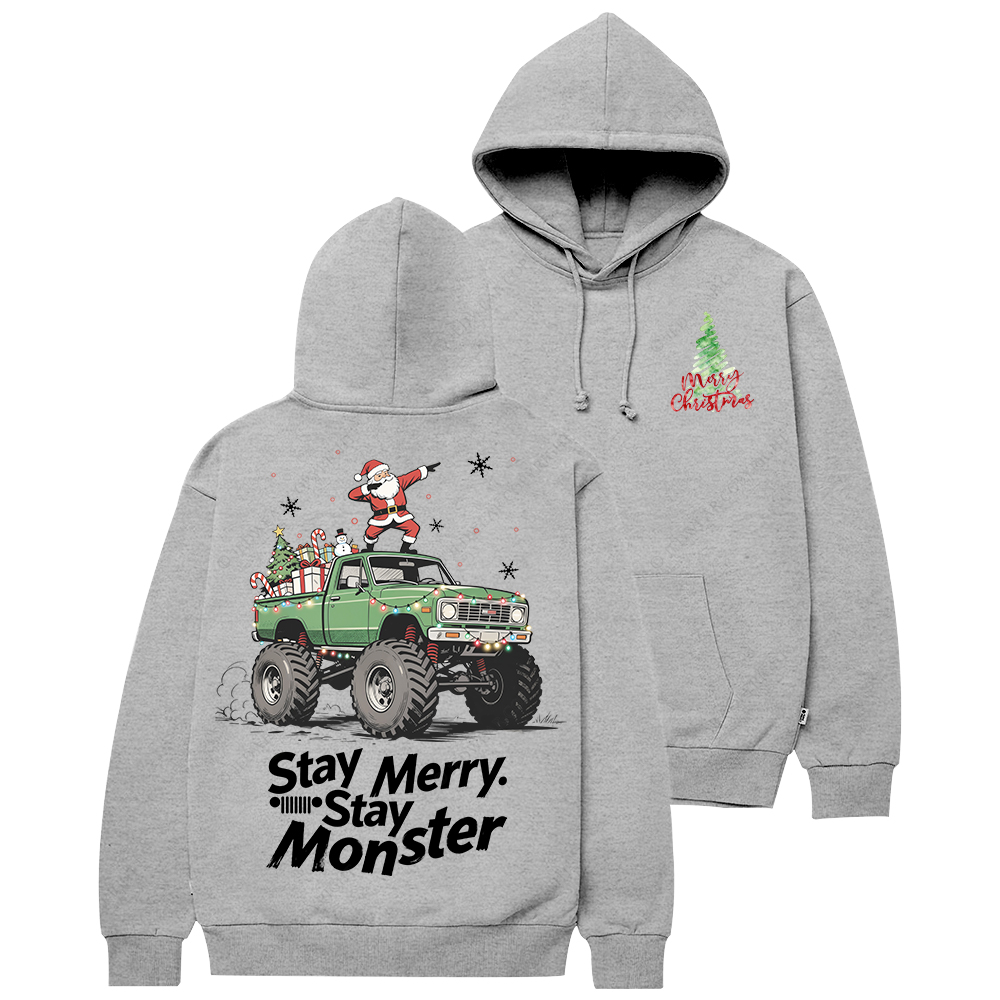 Stay Merry Christmas Stay Monster Jp Casual Hoodie