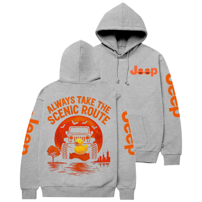 Duck Always Take The Scenic Route Jp Casual Hoodie