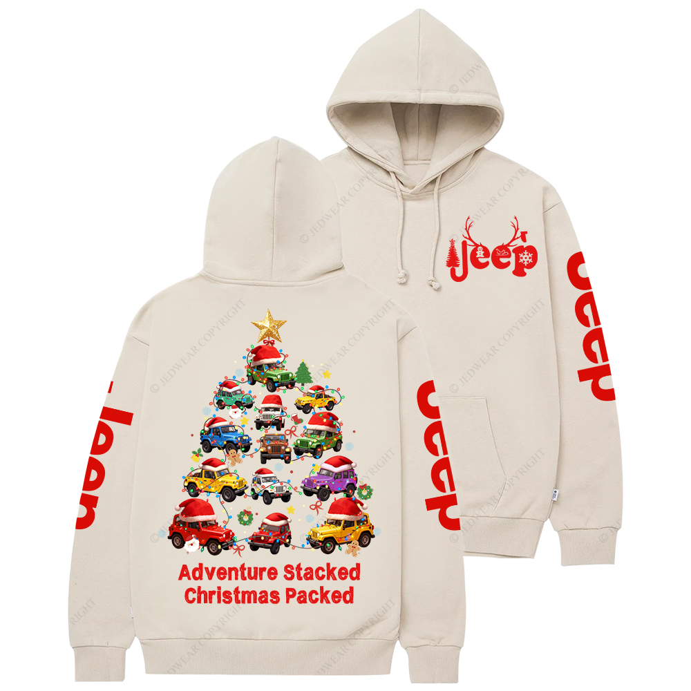 Adventure Stacked Christmas Packed Jp Casual Hoodie