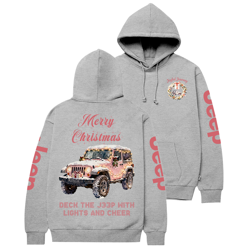 Deck The J33p With Lights And Cheer Merry Christmas Jp Casual Hoodie