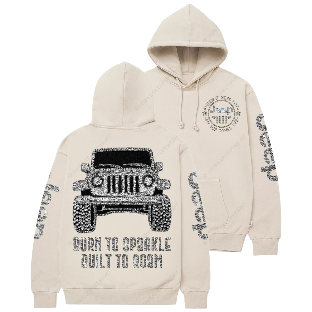 Bling Car Born To Sparkle Built To Roam Jp Casual Hoodie
