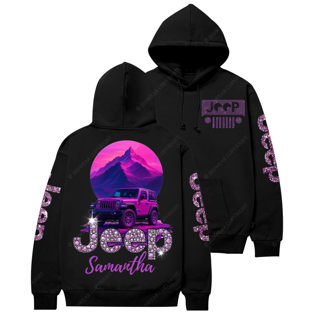 Bling Car Purple Samantha Jp Casual Hoodie