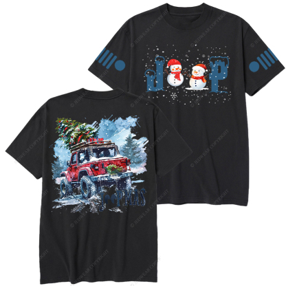 Snowflake Forest Merry Christmas Snowman Jp T-Shirt