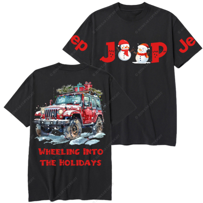 Christmas Wheeling Into the Holidays Jp T-Shirt