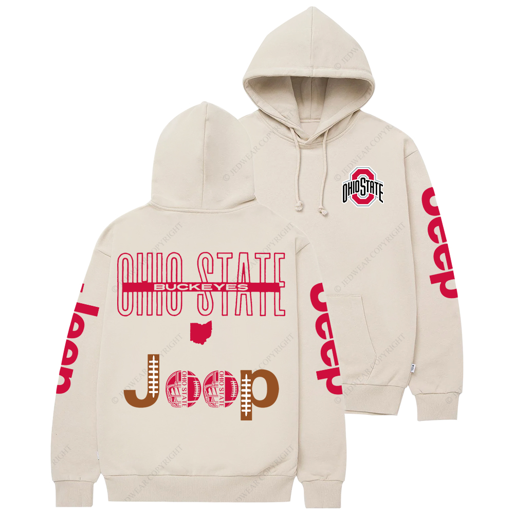 Buckeyes The Ohio State University Football Jp Casual Hoodie