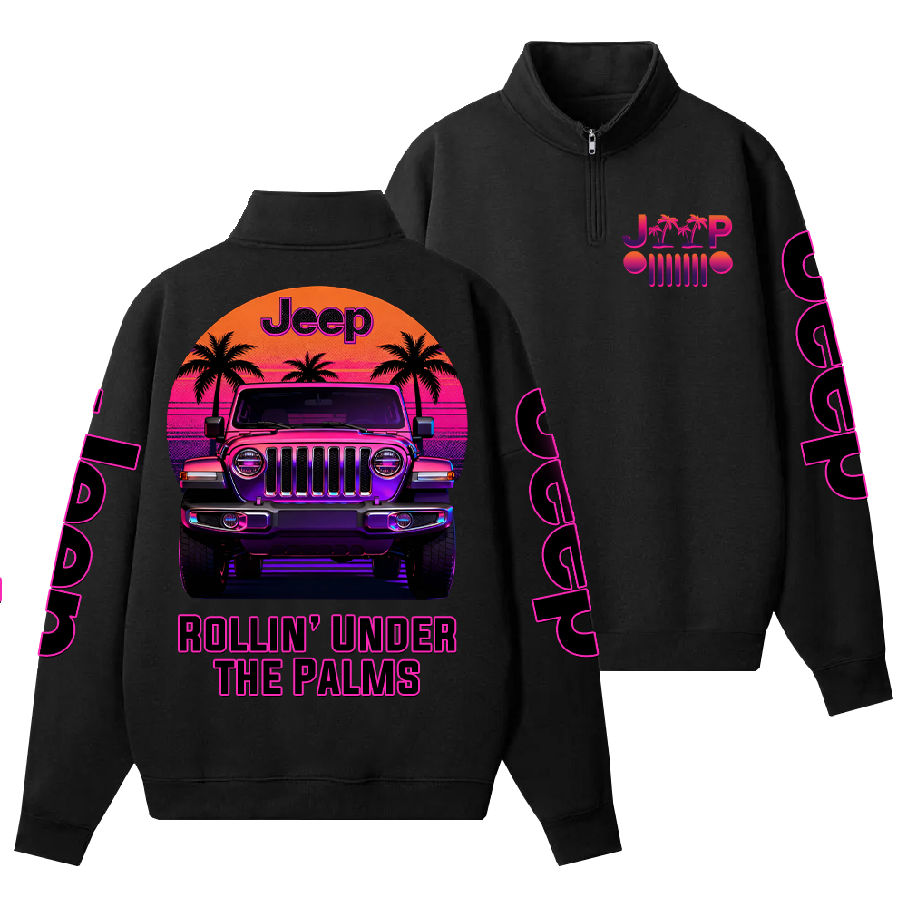 Rollin’ Under the Palms Jp Half-Zip Jacket Sweatshirt