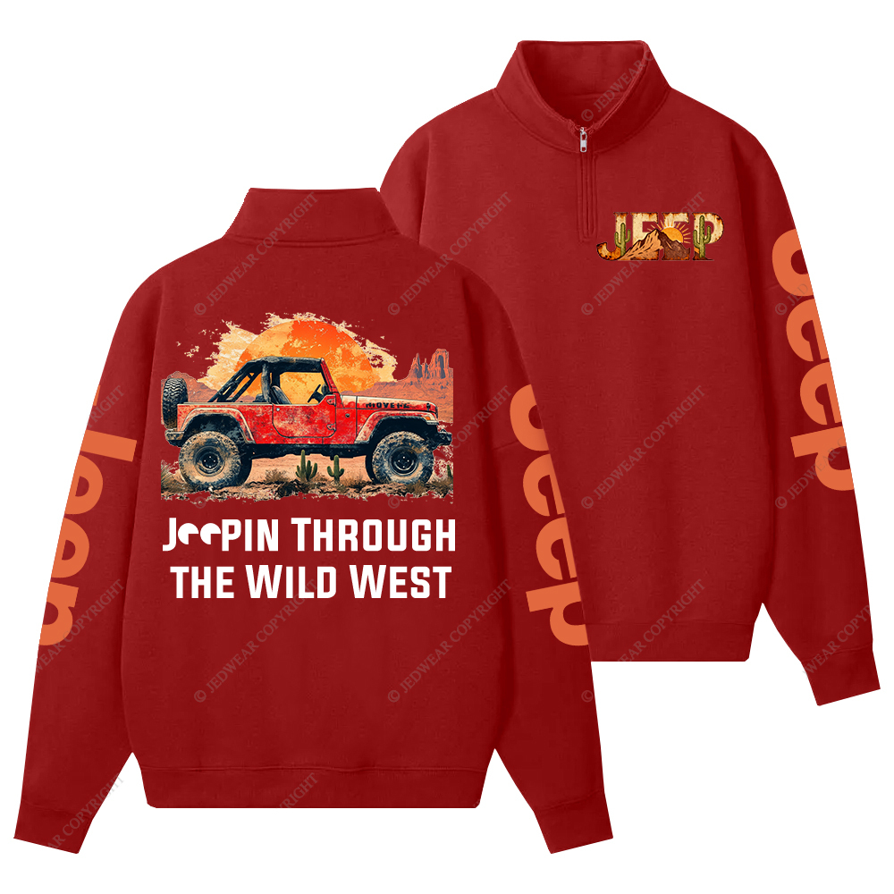 Through The Wild West Jp Half-Zip Jacket Sweatshirt