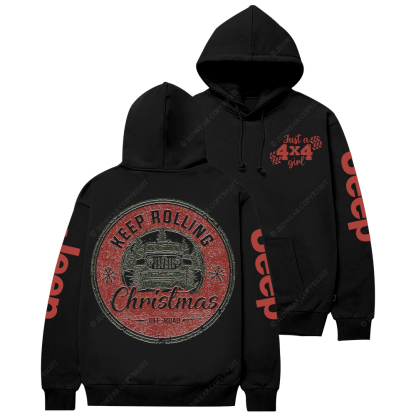 Keep Rolling Christmas Off-Road Jp Casual Hoodie