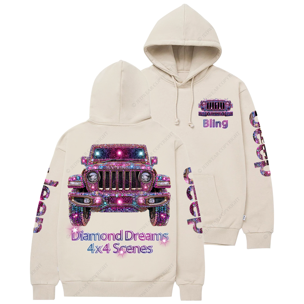 Colorful Bling Sparkle Rhinestone Jp Casual Hoodie